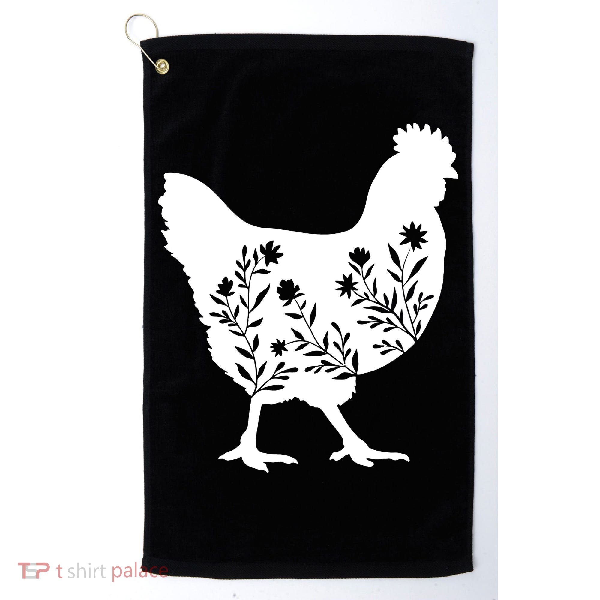Mama Chicken Floral Mom Lover Mother Grandma Golf Towel