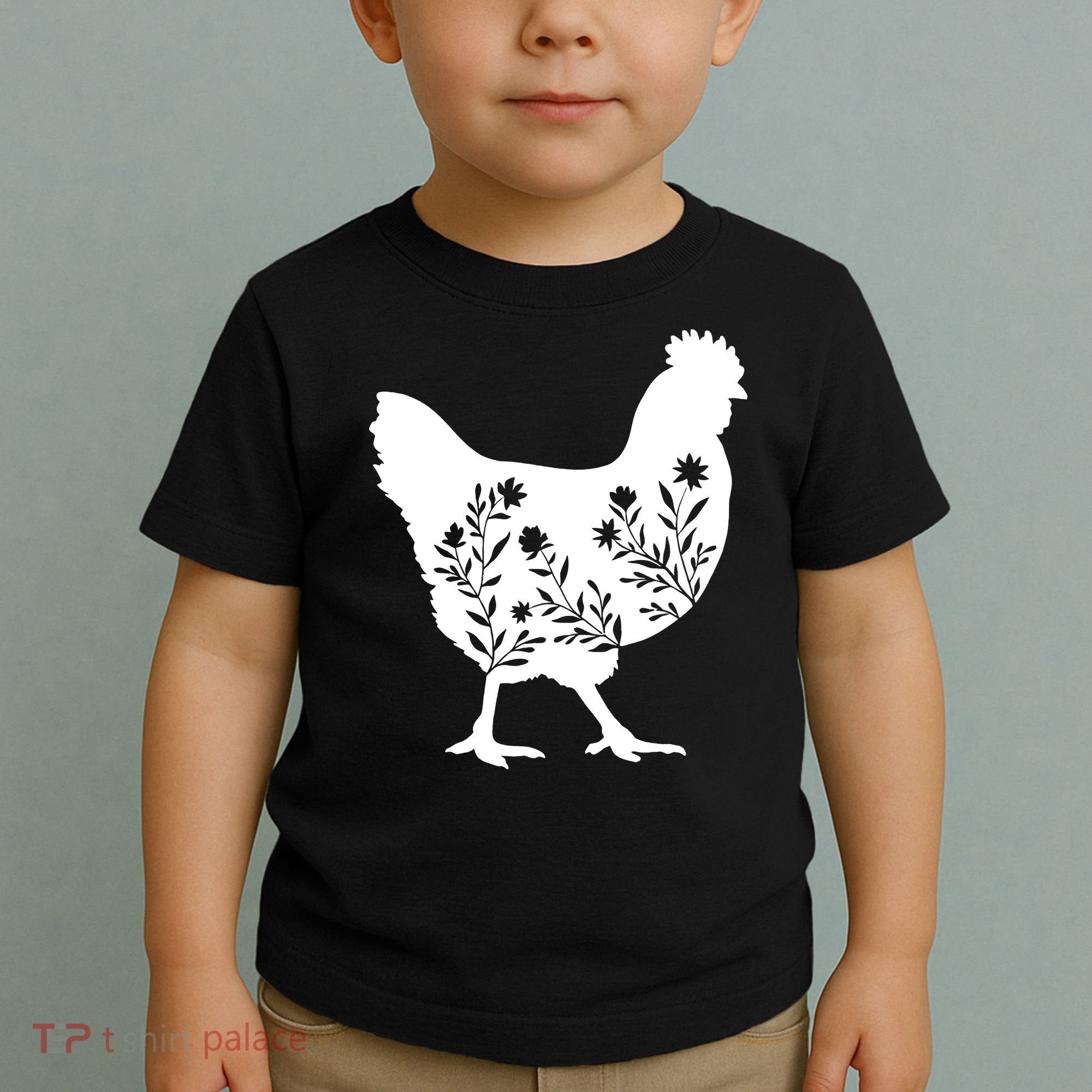 Mama Chicken Floral Mom Lover Mother Grandma Toddler T-Shirt
