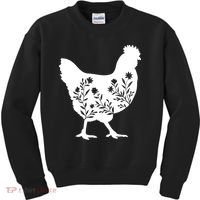 Mama Chicken Floral Mom Lover Mother Grandma Kids Sweatshirt thumb 0