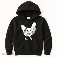 Mama Chicken Floral Mom Lover Mother Grandma Kids Hoodie thumb 0