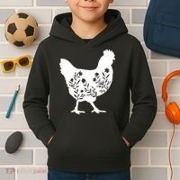 Mama Chicken Floral Mom Lover Mother Grandma Kids Hoodie thumb 2