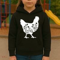 Mama Chicken Floral Mom Lover Mother Grandma Kids Hoodie thumb 3
