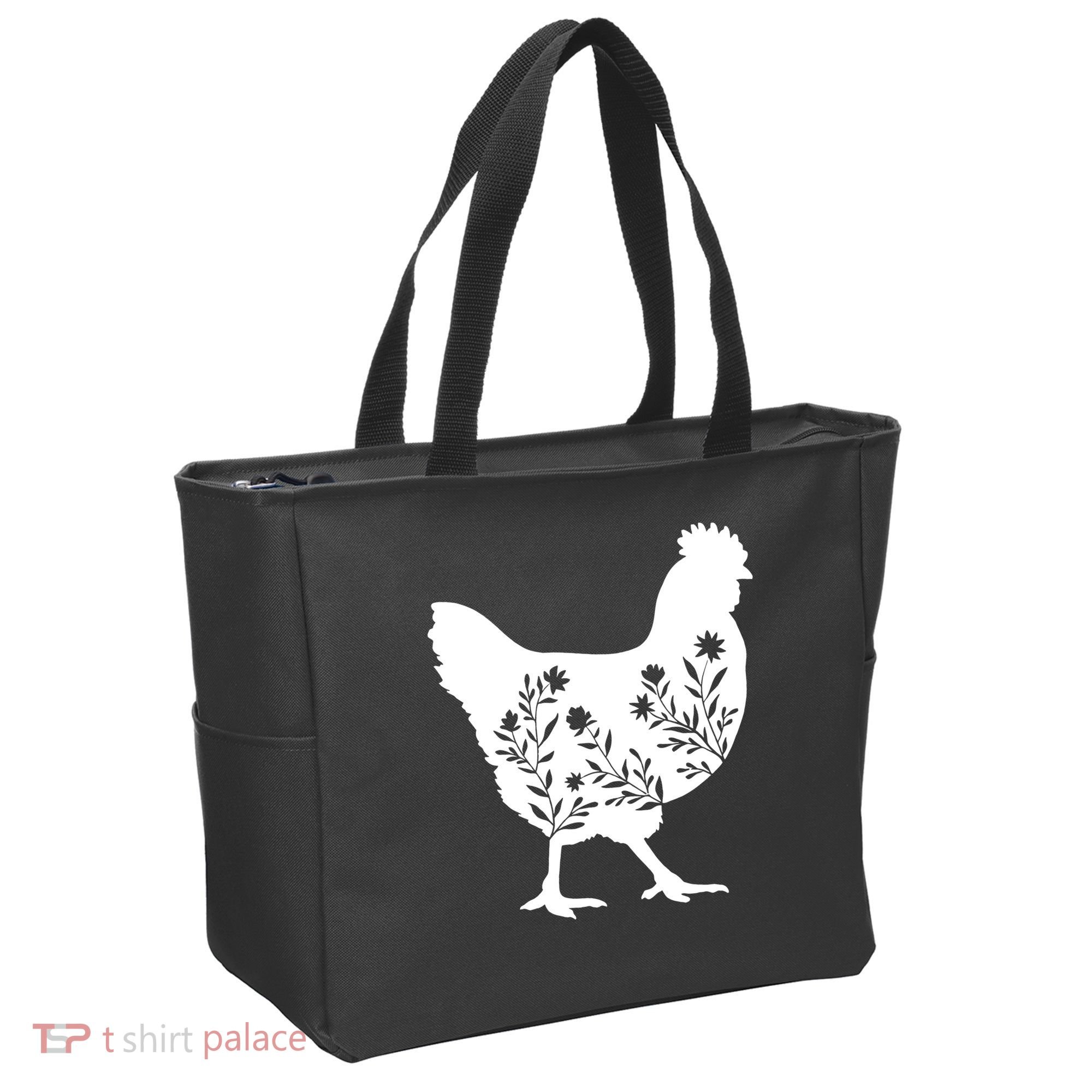 Mama Chicken Floral Mom Lover Mother Grandma Tote Bag