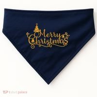 Merry Christmas Festive Holiday USA-Made Doggie Bandana thumb 0