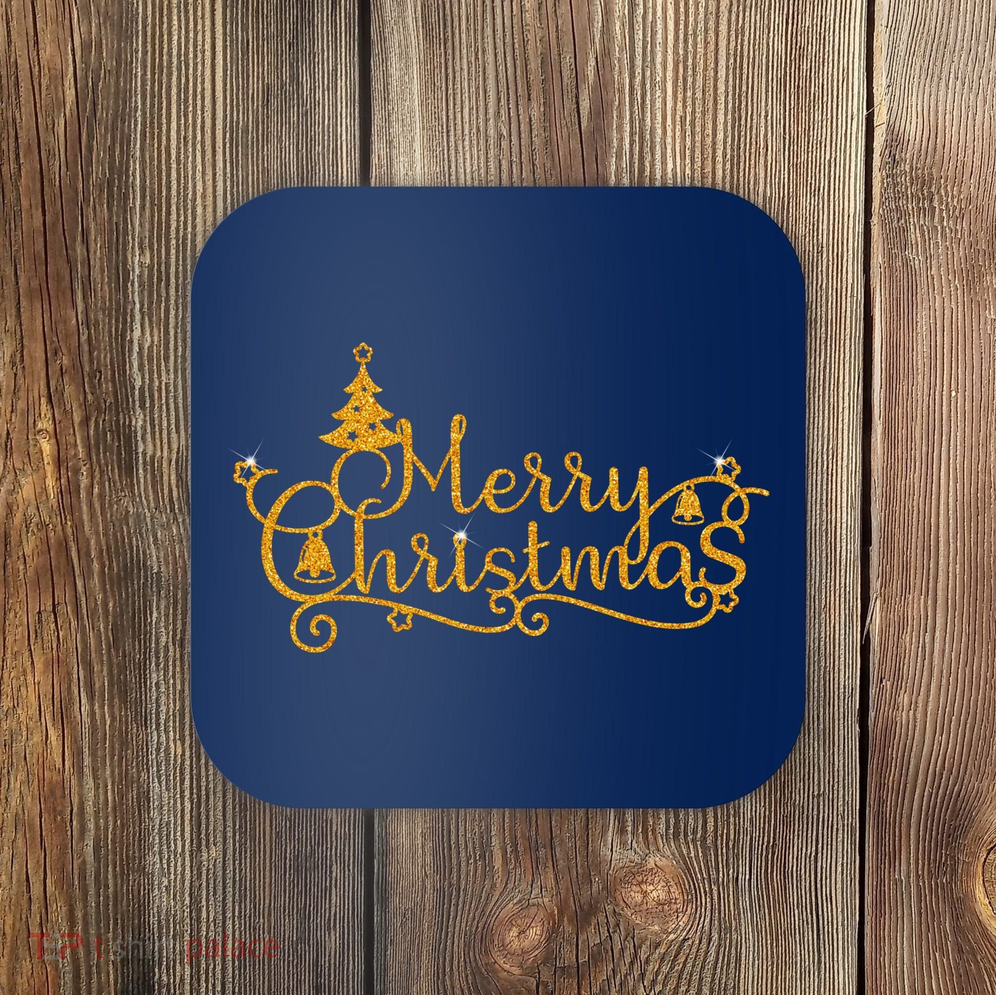Merry Christmas Festive Holiday Coaster