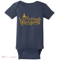 Merry Christmas Festive Holiday Baby Bodysuit thumb 0