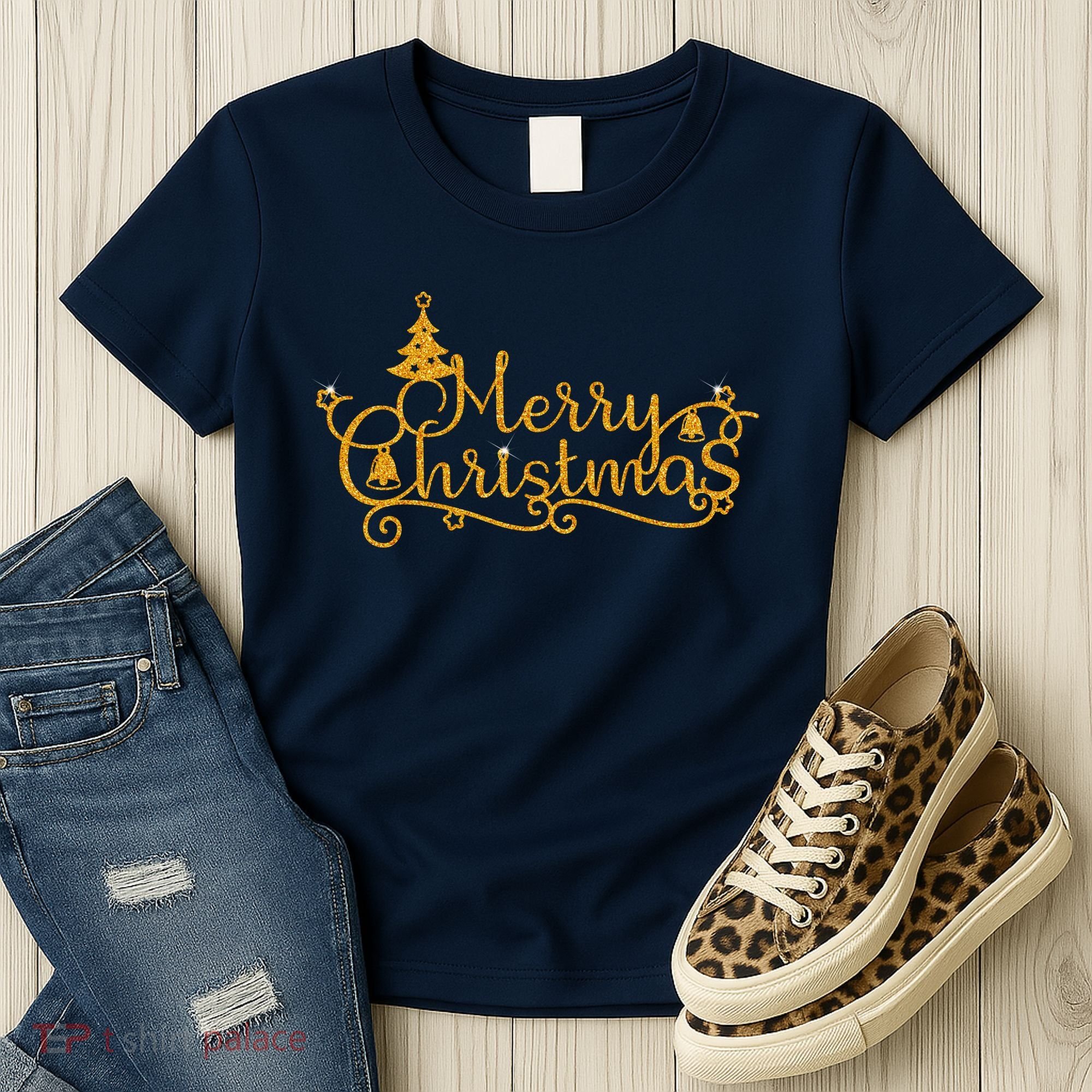 Merry Christmas Festive Holiday Women's T-Shirt