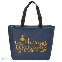 Merry Christmas Festive Holiday Tote Bag thumb 0
