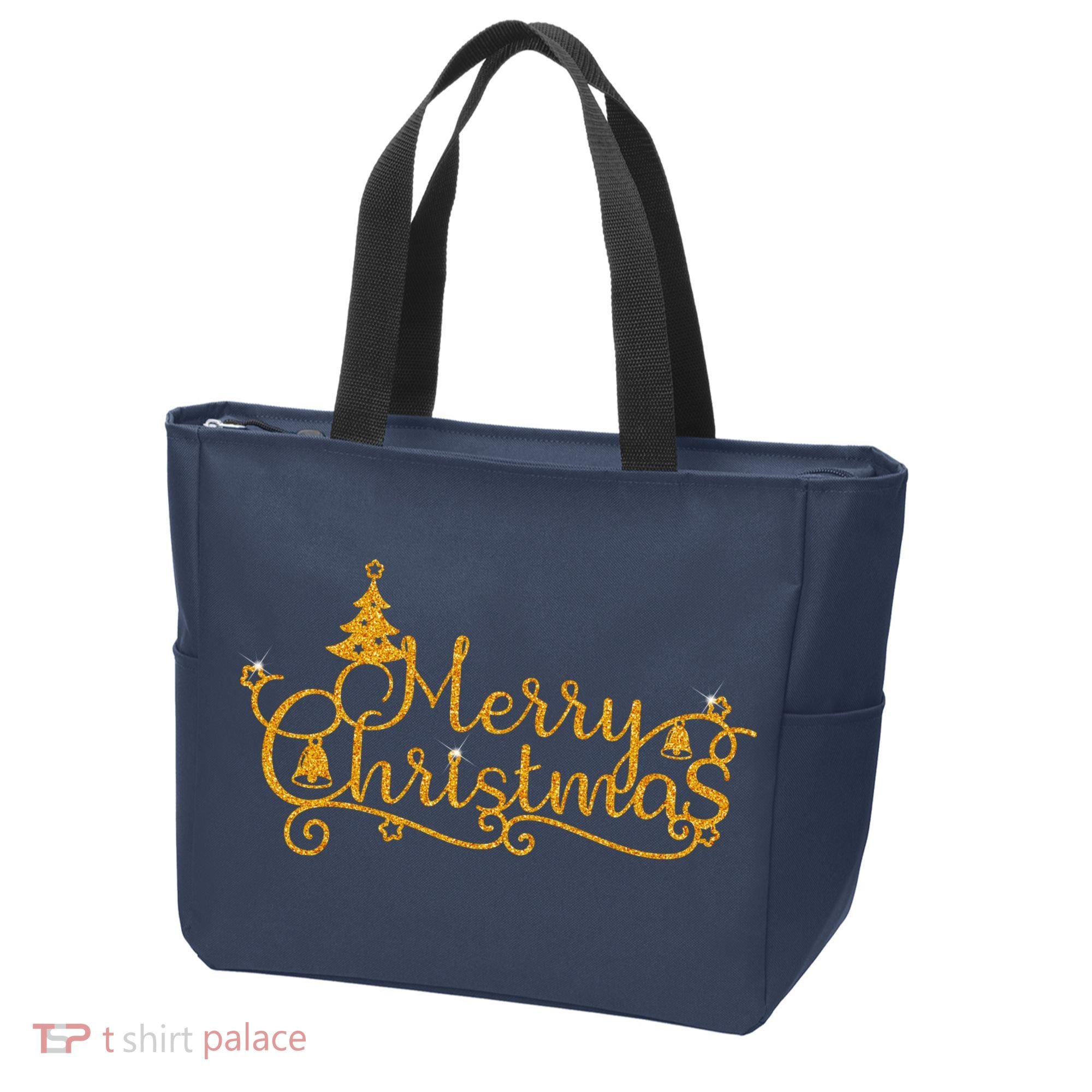 Merry Christmas Festive Holiday Tote Bag