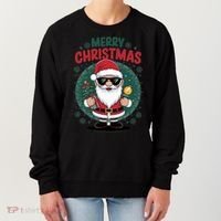 Merry Christmas Funny Santa Claus Red Costume Hat Great Gift Women's Sweatshirt thumb 0