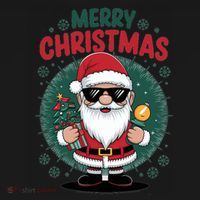 Merry Christmas Funny Santa Claus Red Costume Hat Great Gift Doggie Tank thumb 4