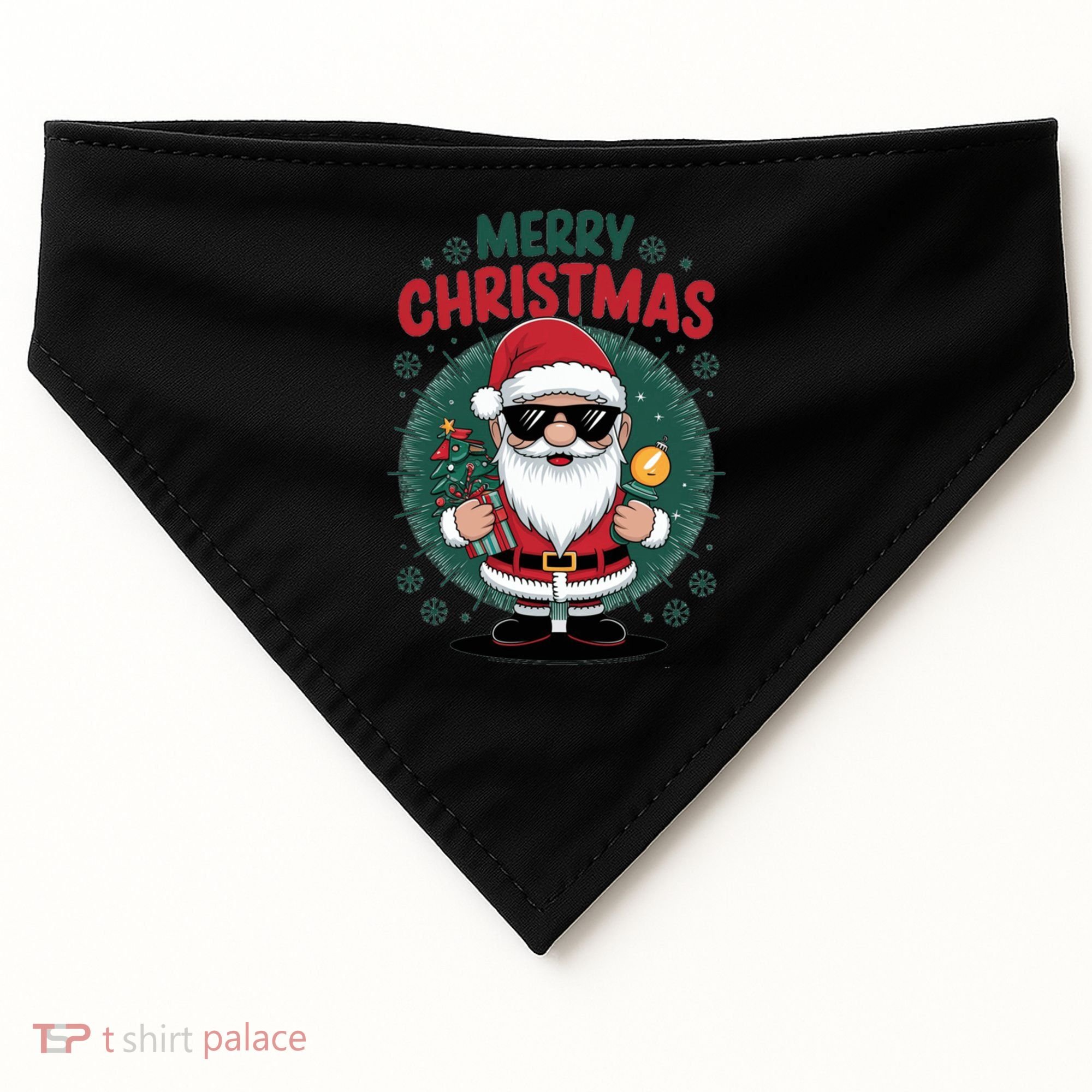 Merry Christmas Funny Santa Claus Red Costume Hat Great Gift USA-Made Doggie Bandana