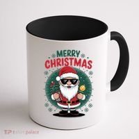 Merry Christmas Funny Santa Claus Red Costume Hat Great Gift Coffee Mug thumb 1