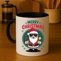 Merry Christmas Funny Santa Claus Red Costume Hat Great Gift Coffee Mug thumb 4