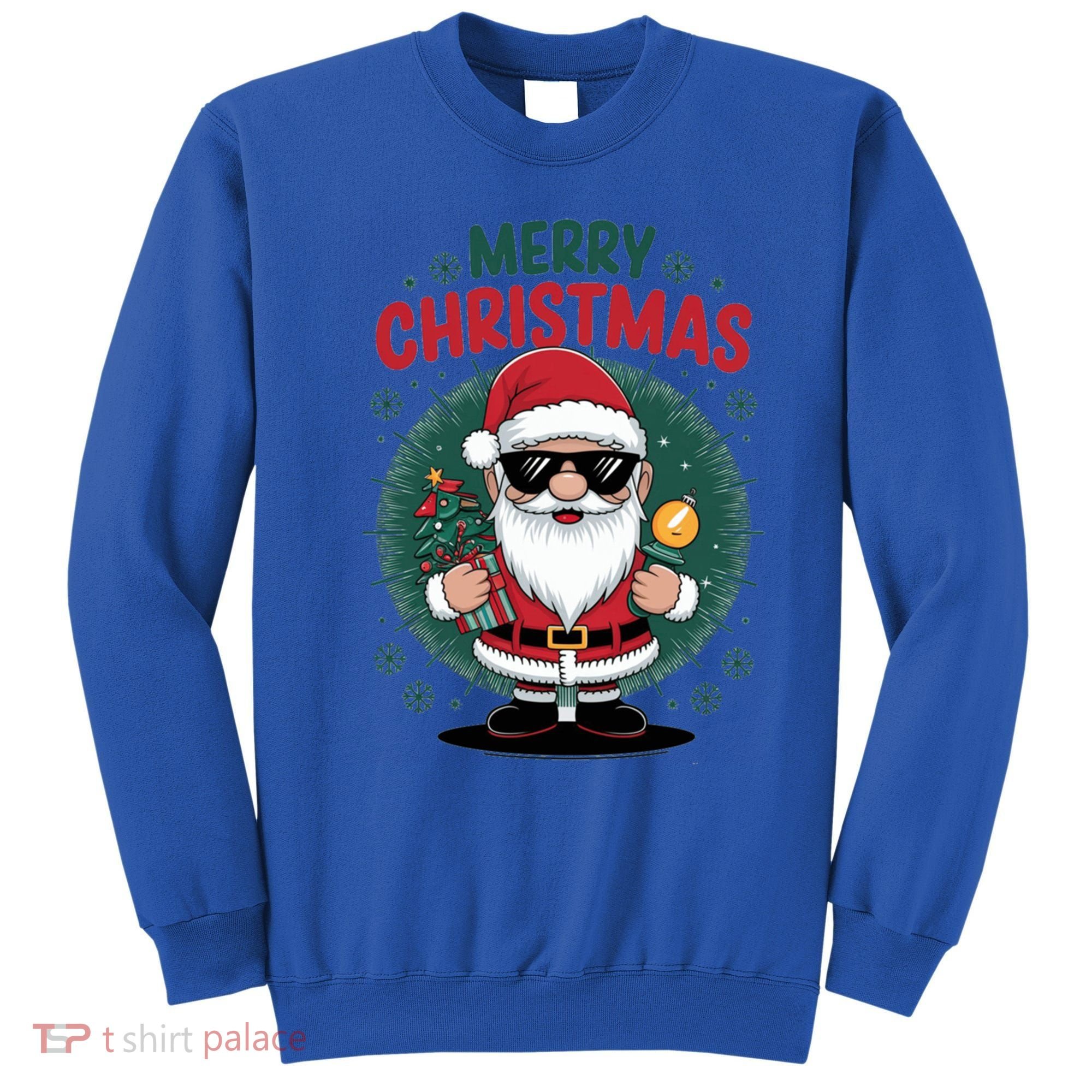 Merry Christmas Funny Santa Claus Red Costume Hat Great Gift Sweatshirt