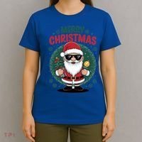Merry Christmas Funny Santa Claus Red Costume Hat Great Gift T-Shirt thumb 4
