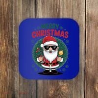 Merry Christmas Funny Santa Claus Red Costume Hat Great Gift Coaster thumb 0
