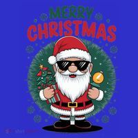 Merry Christmas Funny Santa Claus Red Costume Hat Great Gift Polo thumb 2