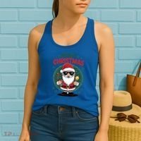 Merry Christmas Funny Santa Claus Red Costume Hat Great Gift Women's Tank Top thumb 2