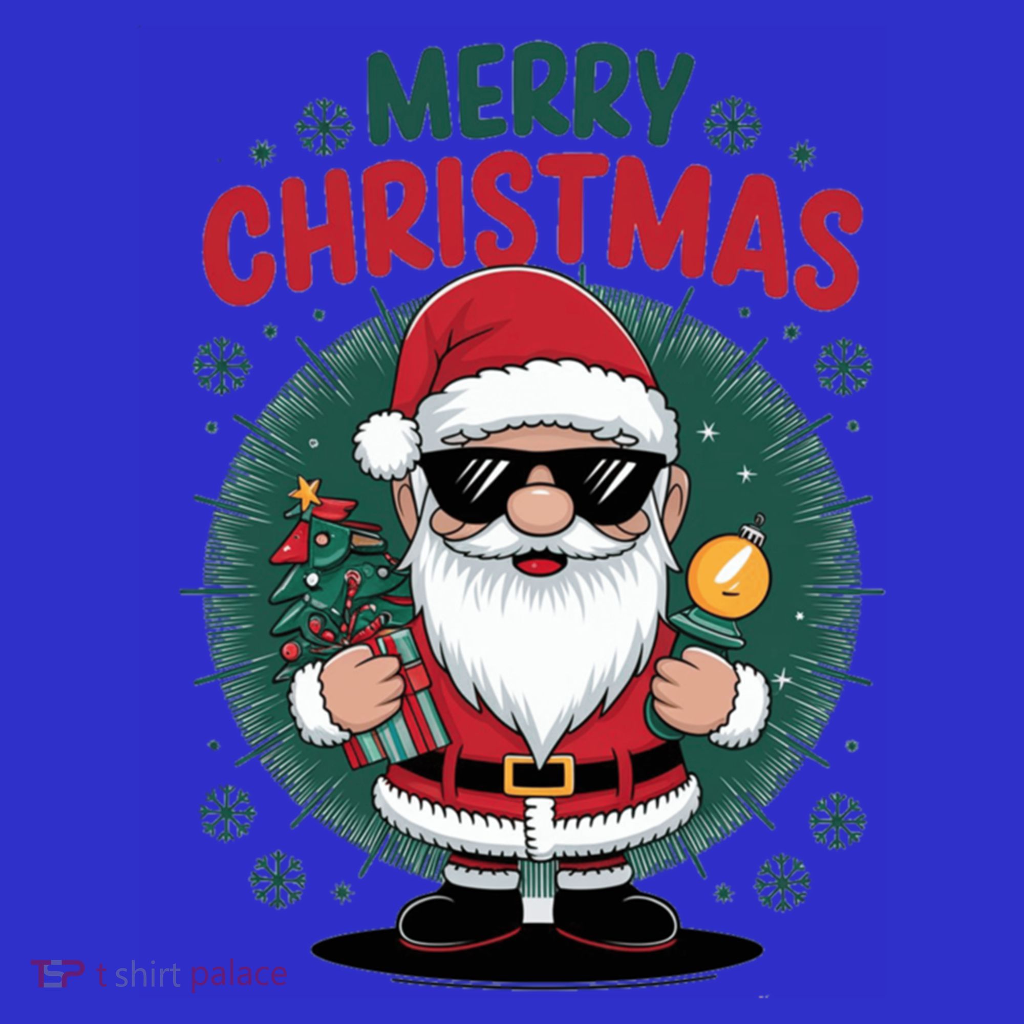Merry Christmas Funny Santa Claus Red Costume Hat Great Gift Women's Tank Top