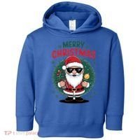 Merry Christmas Funny Santa Claus Red Costume Hat Great Gift Toddler Hoodie thumb 0