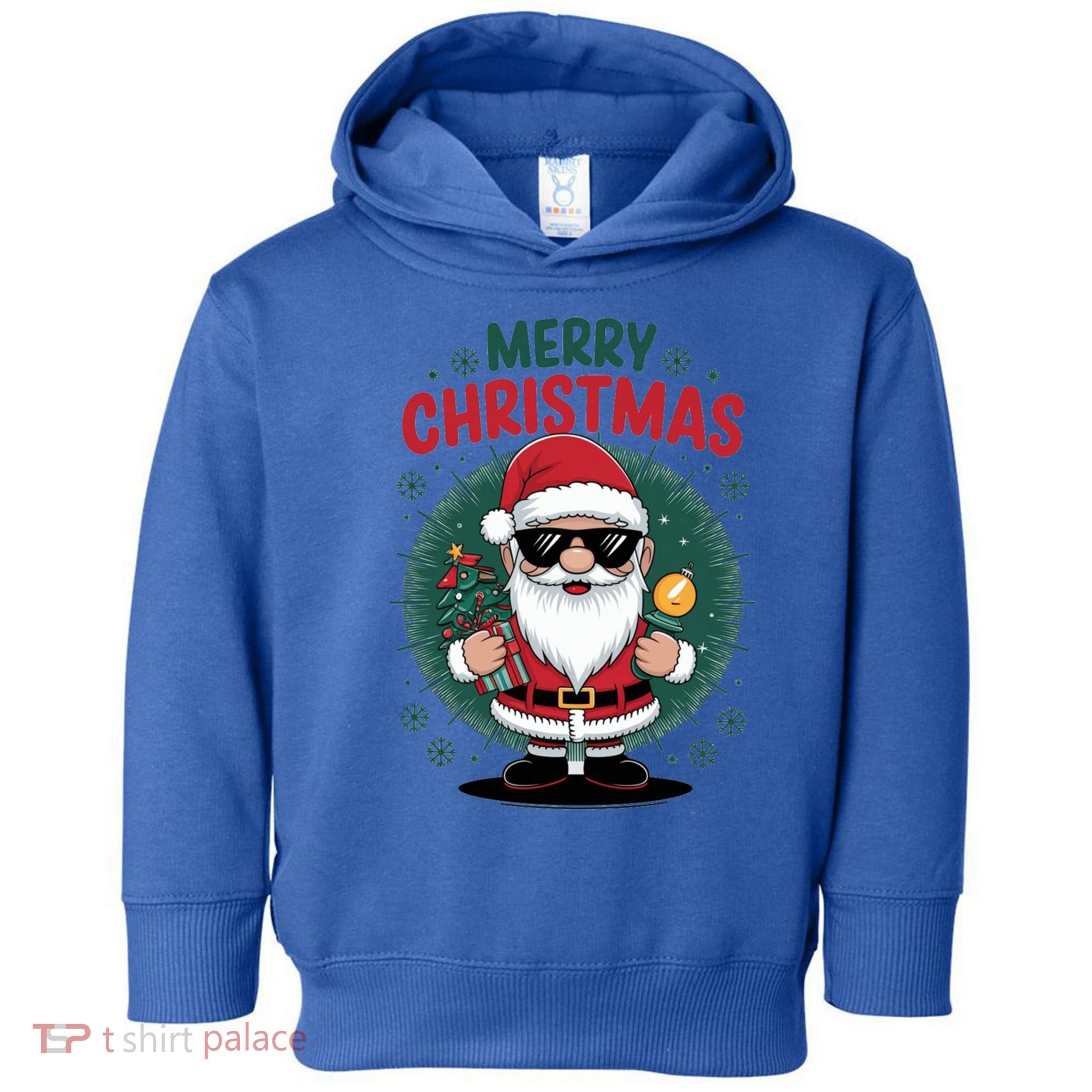 Merry Christmas Funny Santa Claus Red Costume Hat Great Gift Toddler Hoodie