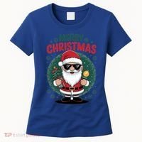 Merry Christmas Funny Santa Claus Red Costume Hat Great Gift Women's T-Shirt thumb 0