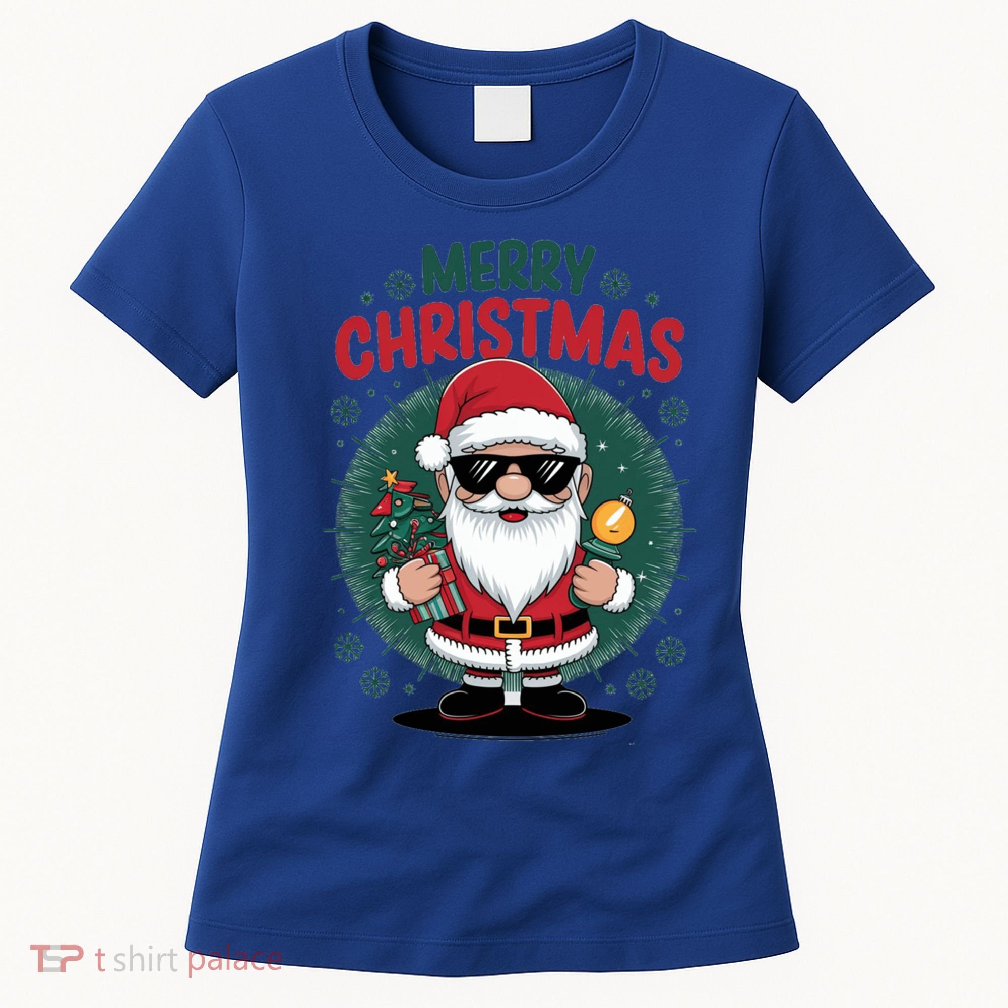 Merry Christmas Funny Santa Claus Red Costume Hat Great Gift Women's T-Shirt