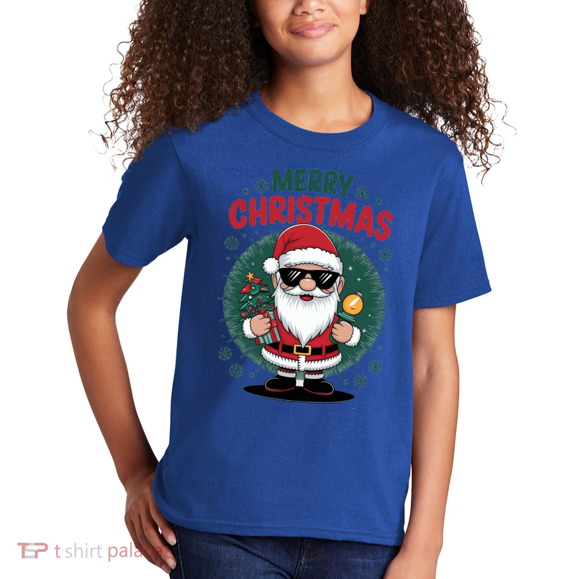 Merry Christmas Funny Santa Claus Red Costume Hat Great Gift Kids T-Shirt
