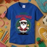 Merry Christmas Funny Santa Claus Red Costume Hat Great Gift Kids T-Shirt thumb 3