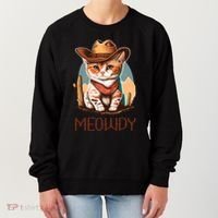 Meowdy Cat Funny Howdy Meme Western Cowboy Kitten Women's Sweatshirt thumb 0