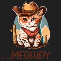 Meowdy Cat Funny Howdy Meme Western Cowboy Kitten Women's Sweatshirt thumb 2