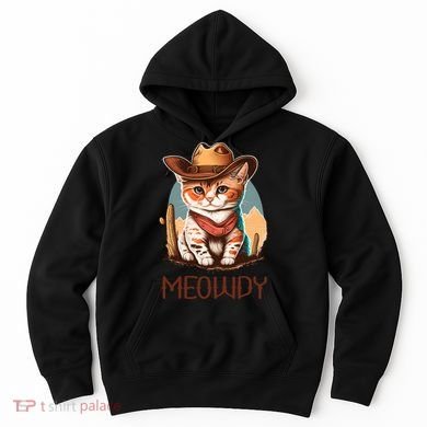 Meowdy Cat Funny Howdy Meme Western Cowboy Kitten Hoodie