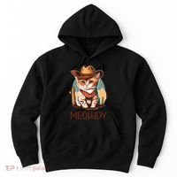 Meowdy Cat Funny Howdy Meme Western Cowboy Kitten Hoodie thumb 0
