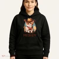 Meowdy Cat Funny Howdy Meme Western Cowboy Kitten Hoodie thumb 5