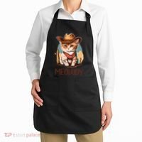 Meowdy Cat Funny Howdy Meme Western Cowboy Kitten Apron thumb 2