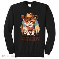Meowdy Cat Funny Howdy Meme Western Cowboy Kitten Sweatshirt thumb 0