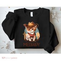 Meowdy Cat Funny Howdy Meme Western Cowboy Kitten Sweatshirt thumb 2