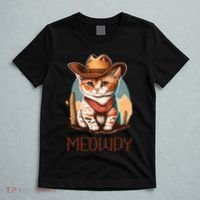Meowdy Cat Funny Howdy Meme Western Cowboy Kitten T-Shirt thumb 5