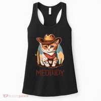 Meowdy Cat Funny Howdy Meme Western Cowboy Kitten Women's Tank Top thumb 0