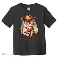 Meowdy Cat Funny Howdy Meme Western Cowboy Kitten Toddler T-Shirt thumb 0