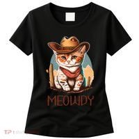 Meowdy Cat Funny Howdy Meme Western Cowboy Kitten Women's T-Shirt thumb 0