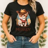 Meowdy Cat Funny Howdy Meme Western Cowboy Kitten Women's T-Shirt thumb 2