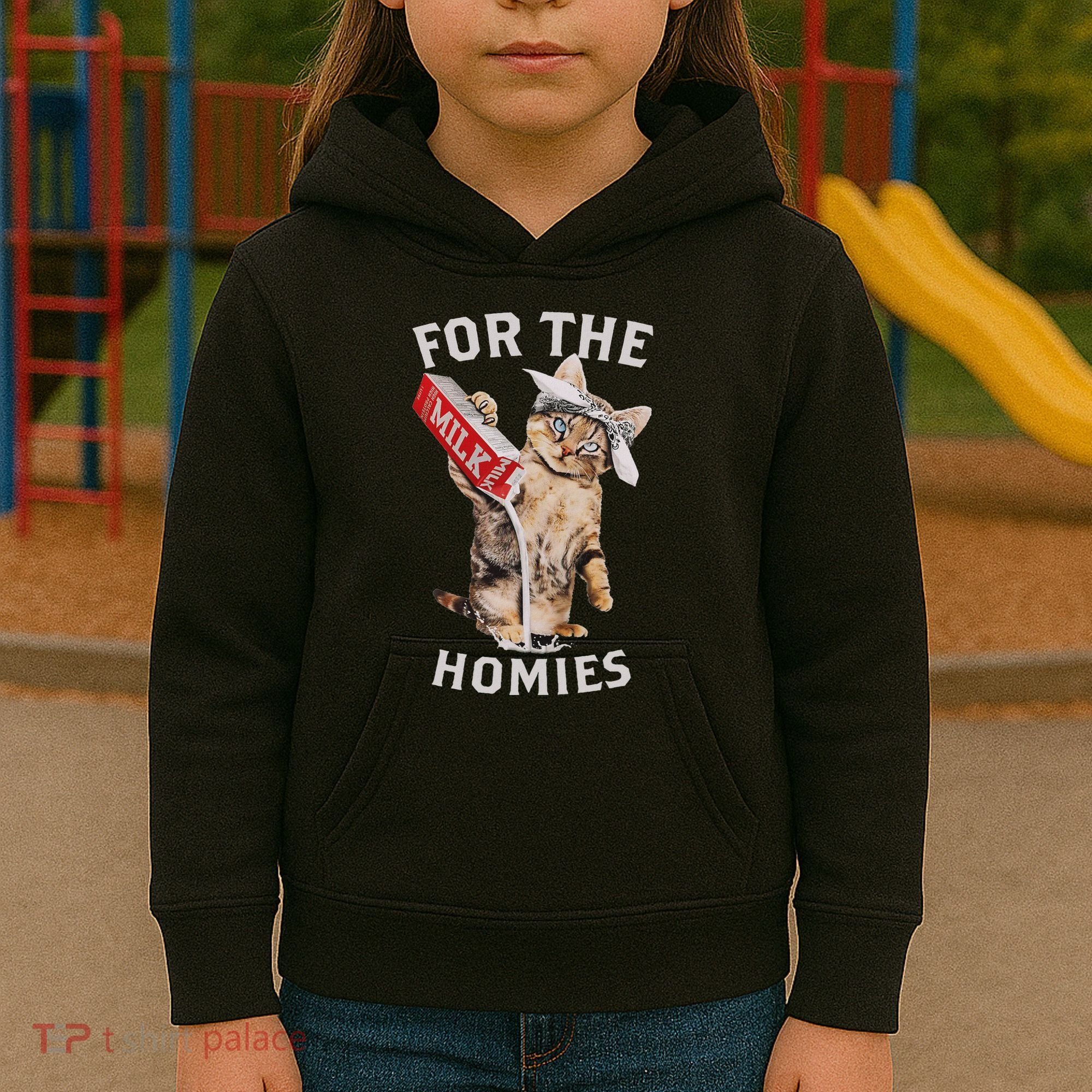 Milk Cat For The Homies Lover Kids Hoodie