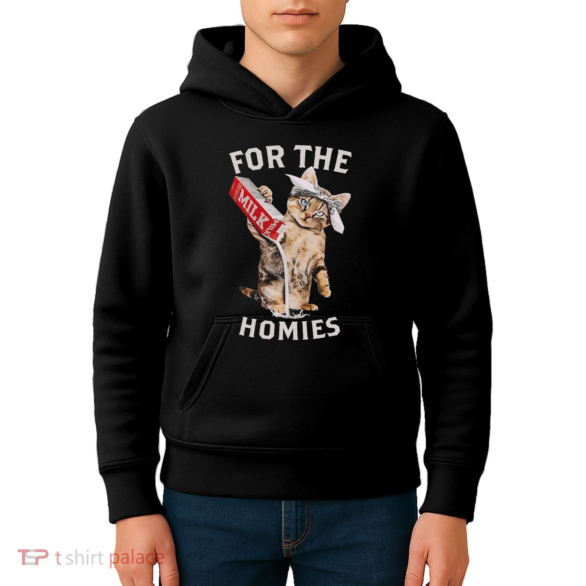 Milk Cat For The Homies Lover Kids Hoodie