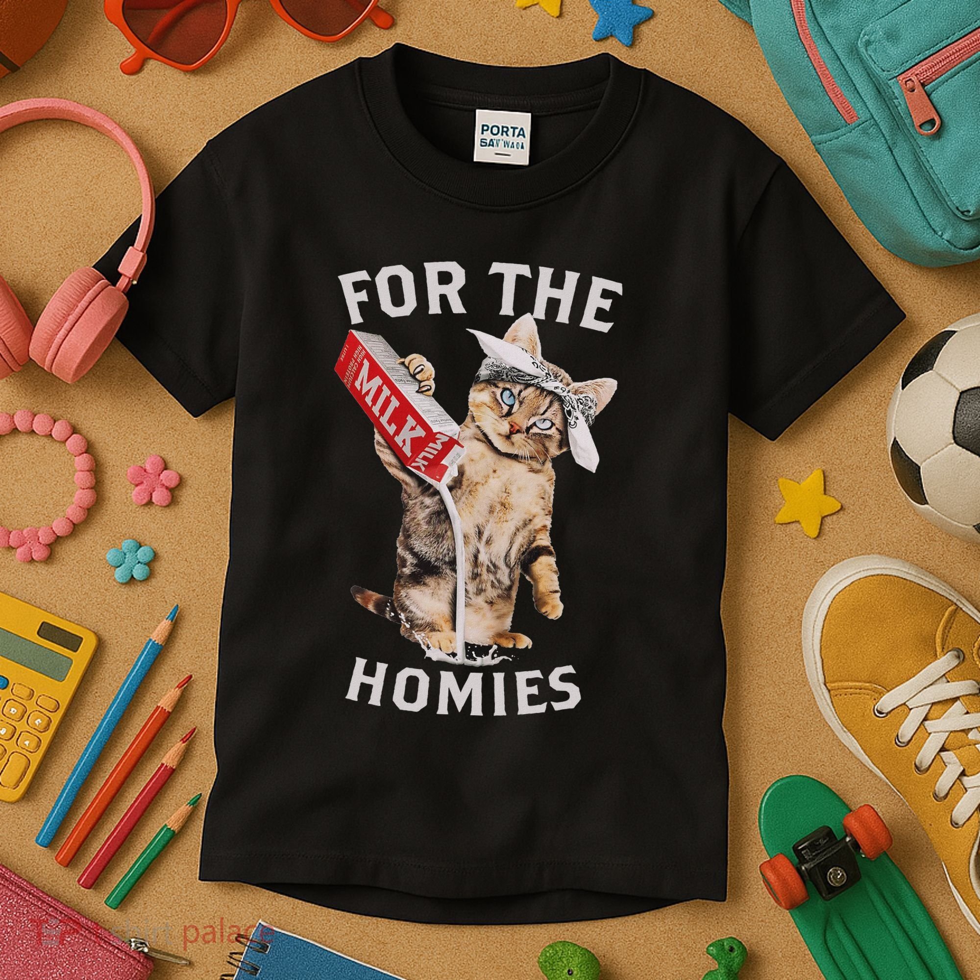 Milk Cat For The Homies Lover Kids T-Shirt