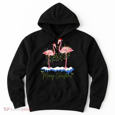 Merry Christmas Flamingo Holiday Hoodie