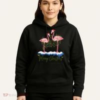 Merry Christmas Flamingo Holiday Hoodie thumb 5