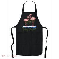 Merry Christmas Flamingo Holiday Apron thumb 0