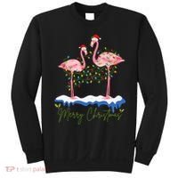 Merry Christmas Flamingo Holiday Sweatshirt thumb 0
